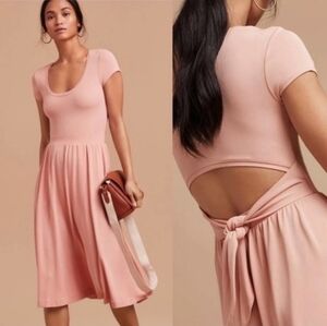 Wilfred Aritzia Oxymore Blush Midi Dress Size Medium